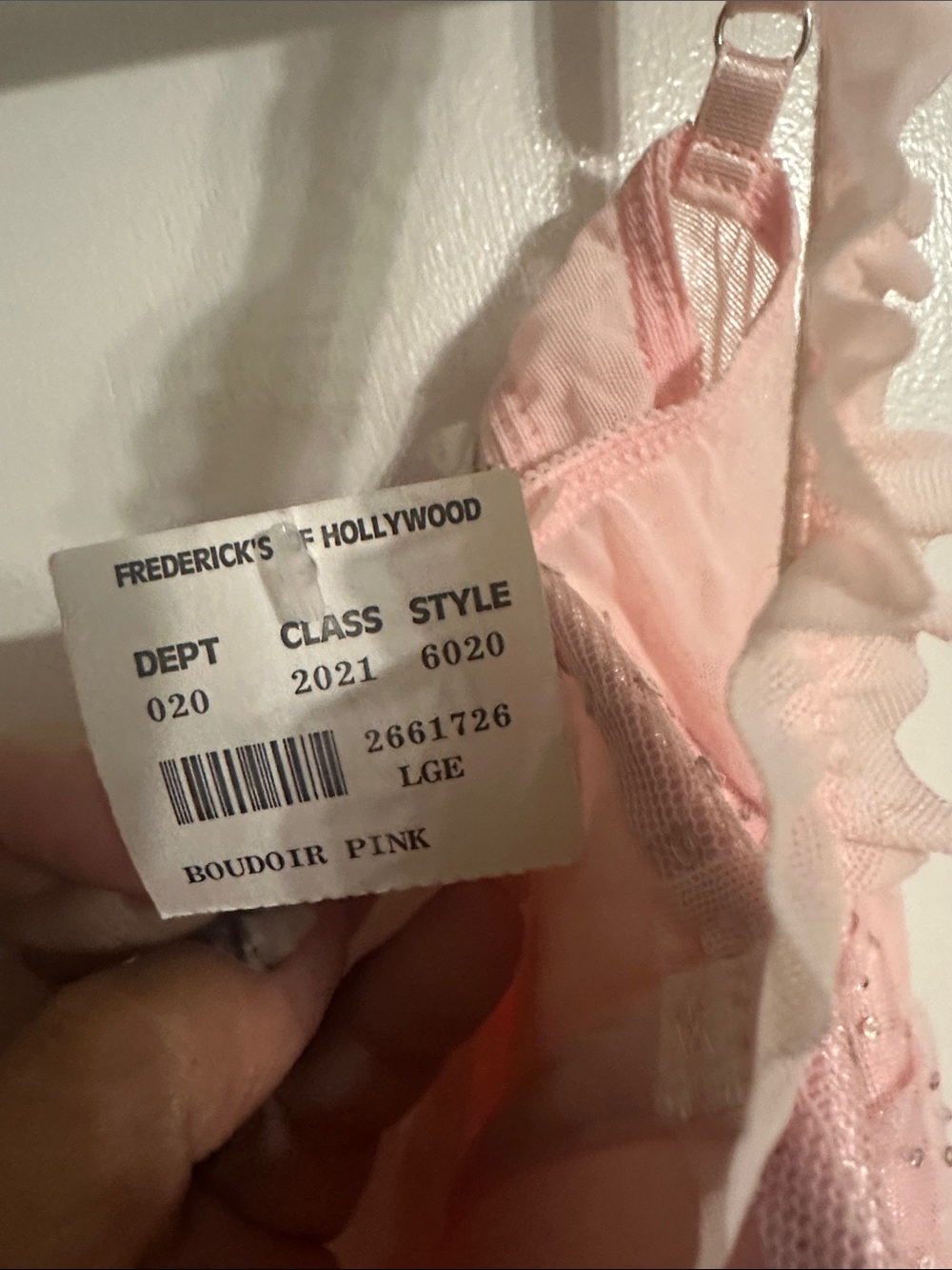 Frederick’s Sheer Pink Sequin Bustier Chemise - Women Intimates - Picture 3 of 3